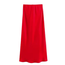 Load image into Gallery viewer, HH Skirts For Women 2024 Summer Solid Satin Sheath Long Skirt Female Show Curve Beach Outfits For Woman Mermaid Skirts
