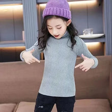 Load image into Gallery viewer, New Sweater Kids Sweaters Autumn Girls Turtleneck Sweaters 1-9Yrs Baby Boys Pullover Winter Knitted Bottoming Boys Sweaters
