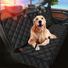 Load image into Gallery viewer, Dog Car Rear Seat Protective Cover Waterproof Dirt Resistant Pet Seat Cover Black Shoulder Strap Hammock Pet Travel Mattress
