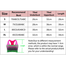 Load image into Gallery viewer, Sports Bra High Stretch Breathable Tops Fitness Women Padded for Running Yoga Gym Crop Bra Gradient Sports Bra for Workout Tops
