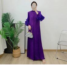 Load image into Gallery viewer, Women Elegant Evening Party Dresses 2025 Summer New Solid Colour Classic Long Sleeve Plate Flower Design Prom Dresses Female
