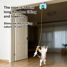 Load image into Gallery viewer, New Type Of Electric Cat Toy with 2 Ropes Smart Hanging Door Auto Swing Feather Toy A Self-entertainment And Cat-teasing Wonder
