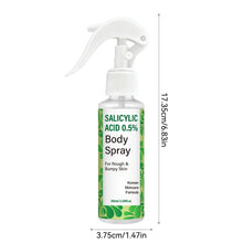 Load image into Gallery viewer, Salicylic Acid 0.5% Body Spray with Glycolic Acid and Panthenol – Korean Skincare Formula for Rough, Bumpy.
