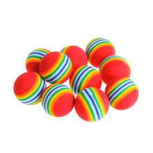 Load image into Gallery viewer, Rainbow EVA Cat Toys Ball Interactive Cat Dog Play Chewing Rattle Scratch EVA Ball Training Balls Pet Toys Supplies
