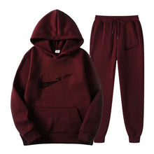 Load image into Gallery viewer, Men Tracksuit 2 Pieces Sets Hooded Sweatshirt +Drawstring Pants Male Hoodies Running Sportswear Men Women Autumn Sportwear
