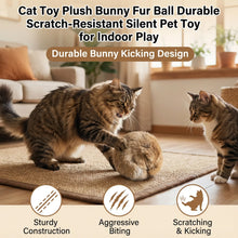 Load image into Gallery viewer, 1/2/3/6pcs Rabbit Fur Ball Interactive Cat Toy Pet Product Containing Catnip Toy Ball Chasing Plush Toy Ball Cat Accessories 8cm
