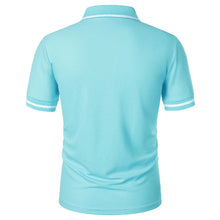 Load image into Gallery viewer, New Men's Short Sleeve Polo Shirts Solid Color Casual T-shirt Summer Trendy Breathable Loose Basic Splice Top Pockets Men Shirts
