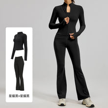 Load image into Gallery viewer, 2PCS yoga suit, exercise set, gym set, women's exercise set, running exercise suit, long sleeved exercise suit, yoga suit

