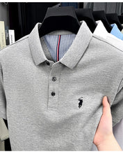 Load image into Gallery viewer, 100% pure cotton high-end brand men's short sleeve polo shirt summer fashion original pony embroidery golf Paul  casual T-shirt
