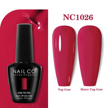 Load image into Gallery viewer, NAILCO 333 Colors Gel Nail Polish Semi Permanent Varnishes Nails Art Design Hybrid Soak Off Top Base Coat UV Gel Manicure 15ml
