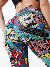 Load image into Gallery viewer, High Waist Leggings Push Up Game BOOM Cartoon Print Leggins Sport Women Running Gym Pants Energy Leggings Girl Leggins
