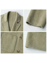 Load image into Gallery viewer, CHIC VEN Women's Woolen Coats Loose Casual Double Breasted Retro Double-sided Jacket Office Lady Outerwear Autumn Winter 2026
