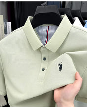 Load image into Gallery viewer, 100% pure cotton high-end brand men's short sleeve polo shirt summer fashion original pony embroidery golf Paul  casual T-shirt
