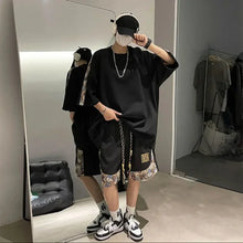 Load image into Gallery viewer, Sweatshirts Tracksuit T-shirts Shorts Suits For Men Spliced Graphic Sweatsuit Cotton Man Sets Luxury Offer Youthful Emo Kpop Xl
