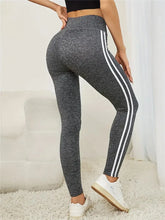 Load image into Gallery viewer, Women's High-waist Slimming Leggings Side Stripe Pattern Breathable Yoga Pants Sportswear Athletic Apparel
