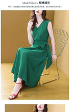 Load image into Gallery viewer, Elegant Sleeveless V-Neck Midi Dress
