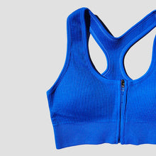 Load image into Gallery viewer, Sports Bra Crop Top Zipper Fitness Women Sportswear Sport Top Bras For Fitness Gym Female Running Push Up Yoga Workout Bra
