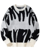 Load image into Gallery viewer, Geometric Knit Contrast Pullover Sweater
