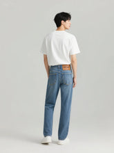 Load image into Gallery viewer, Men's Jeans Casual Straight Stretch Fashion Classic Blue Black Work Denim Trousers Male Brand Clothing
