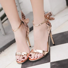 Load image into Gallery viewer, Fashion Women's High Heels Bow Women Sandals Patent Leather Open Toe Party Shoes Buckle Ultra High Heels Women Shoes New Zapatos
