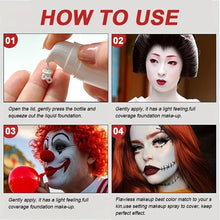 Load image into Gallery viewer, Professional White Face Foundation Matte Light White Blending Pure White Brightening Makeup For Cosplay Gothic Makeup Found
