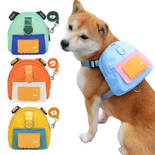 Load image into Gallery viewer, Waterproof Pet Backpack For Dogs Puppy Bag With Harness Collar Outdoor Travel Dog Snacks Backpack French Bulldog Dog Accessories
