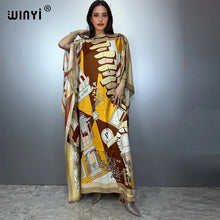 Load image into Gallery viewer, Printed Dresses For Women 2025 Fashion Design Loose Dress Batwing Maxi Long Femme Vestidos Summer Autumn Party Elegant Dress
