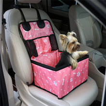 Load image into Gallery viewer, Pet Dog Car Seat with Storage Pockets Universal Pet Seat Cover for Small Medium Dogs Non-Slip Portable Travel Mat &amp; Safety Bag
