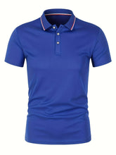 Load image into Gallery viewer, 2025 Hot Sale Men's Summer Casual Breathable Comfortable Polo Shirt Men's Solid Color High Quality Short Sleeve T-Shirt
