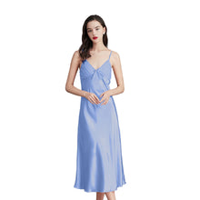 Load image into Gallery viewer, Nightgowns For Women Long Sleeveless Night Gowns Satin Silk Chemise Lingerie Slip Dress Sexy Nightwear Sleep Shirt for Ladies
