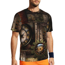 Load image into Gallery viewer, Gym T Shirt For Men Steampunk Design T-Shirts Fashion Wonderful Clockwork Vintage Summer Tees O Neck Streetwear Design Tops
