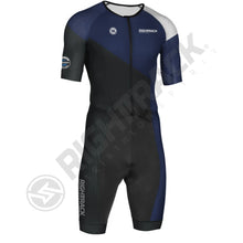 Load image into Gallery viewer, RIGHTTRACK Trisuit MEN'S Triathlon Jumpsuit Summer Skinsuit Swimming Cycling Running Competition Apparel Custom Names Flags
