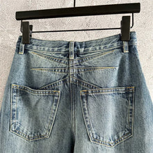 Load image into Gallery viewer, High Waist Straight Denim Pants
