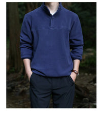 Load image into Gallery viewer, 2025 Men Sweatshirt Turtleneck Half Button Pullover Male Polar Fleece Casual Basic Elegant Work Wear Winter Autumn Warm Jacket

