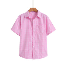 Load image into Gallery viewer, Blue Plaid Casual Summer Shirt
