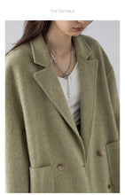 Load image into Gallery viewer, CHIC VEN Women's Woolen Coats Loose Casual Double Breasted Retro Double-sided Jacket Office Lady Outerwear Autumn Winter 2026
