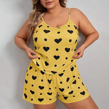 Load image into Gallery viewer, Plus Heart Print Pajama Set
