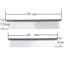Load image into Gallery viewer, Stainless Steel Dog Comb Long Thick Hair Fur Removal Brush 16/19cm Pets Dog Cat Grooming Dematting Combs for Shaggy Dogs
