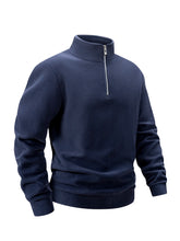 Load image into Gallery viewer, Modern Stand Collar Zip Pullover
