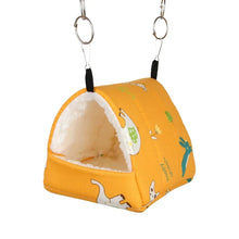 Load image into Gallery viewer, 1pc Cute Print Bird Bed Mini Cage Rabbit Squirrel Mat Guinea Pig Nest Hamster House Small Animal Sleeping Bed Pet Hanging Cage
