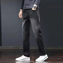 Load image into Gallery viewer, 2025 New Men Fashion Loose Straight Elasticity Jeans Male Wear-resistant Slim Fit Denim Pants Smart Casual Dark Gray Trousers
