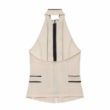 Load image into Gallery viewer, Women Summer Elegant Silk Texture Tops Fashion Women Vacation Halter Backless Beach Style Party Lady Tops
