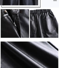 Load image into Gallery viewer, Wide Leg PU Leather Pants
