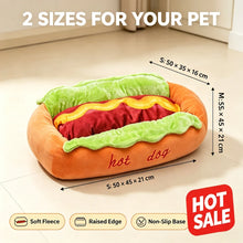 Load image into Gallery viewer, Hot Dog Pet Bed for Small Dogs Cats Soft Fleece Indoor Sleeping Nest Raised Support Cozy Puppy Cushion Home Pet Supplies
