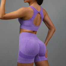 Load image into Gallery viewer, 2Pcs Women Yoga Outfit Set Sports Fitness Vest Running Workout Shorts Suit Gym Training Active Wear Handmade Accessory
