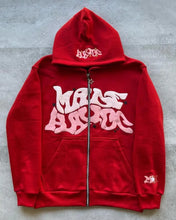 Load image into Gallery viewer, Hooded zipper hoodie with retro American-style letters, unisex, suitable for pairing with a millennial-style jacket
