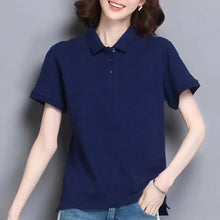 Load image into Gallery viewer, Minimal Button Polo Tee Women
