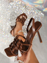 Load image into Gallery viewer, Women Square Toe Slingback Heel Sandals
