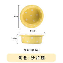 Load image into Gallery viewer, Pet Bowl Cute Ins Storm Dot Ceramic Bowl Dessert Breakfast Bowl Home Cat Dog Bowl Feeding Basin  Cat Caramics Supplies
