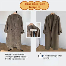 Load image into Gallery viewer, Women's Wool Coat with Fur Cuffs Minimalist Soft Wool High Fashion Belted Winter Fur Trim Coat Old Money Style Natural Fur Coat
